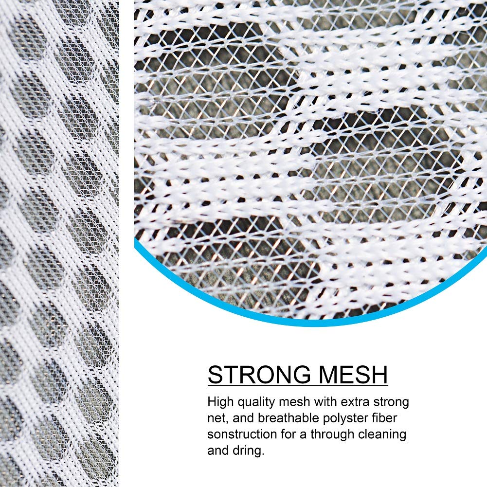 TENRAI Mesh Laundry Bags Set of 3 - YKK Zipper Delicates Wash Bags for Underwear, Bras & Socks - Breathable Fine Mesh Tote for Travel, Gym & Bathroom Organization
