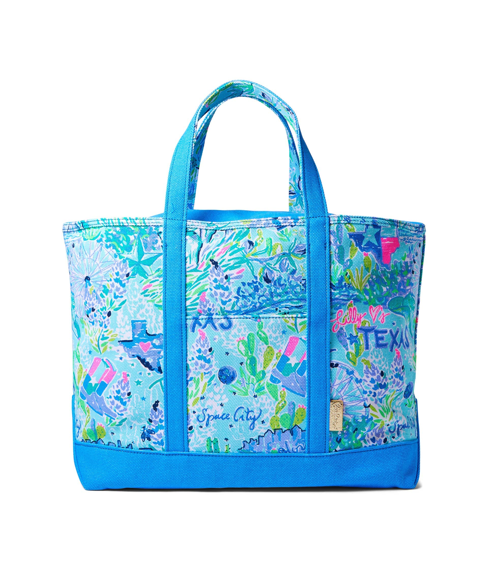 Lilly Pulitzer Mercato Tote Bag - Stylish & Durable Women's Beach Tote with Zipper Closure - Perfect for Travel, Shopping, and Poolside Essentials