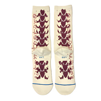 Late Nite Stars x Stance Socks - Premium White & Red Crew Socks for Men & Women | Comfortable Athletic Socks for Running, Basketball & Casual Wear