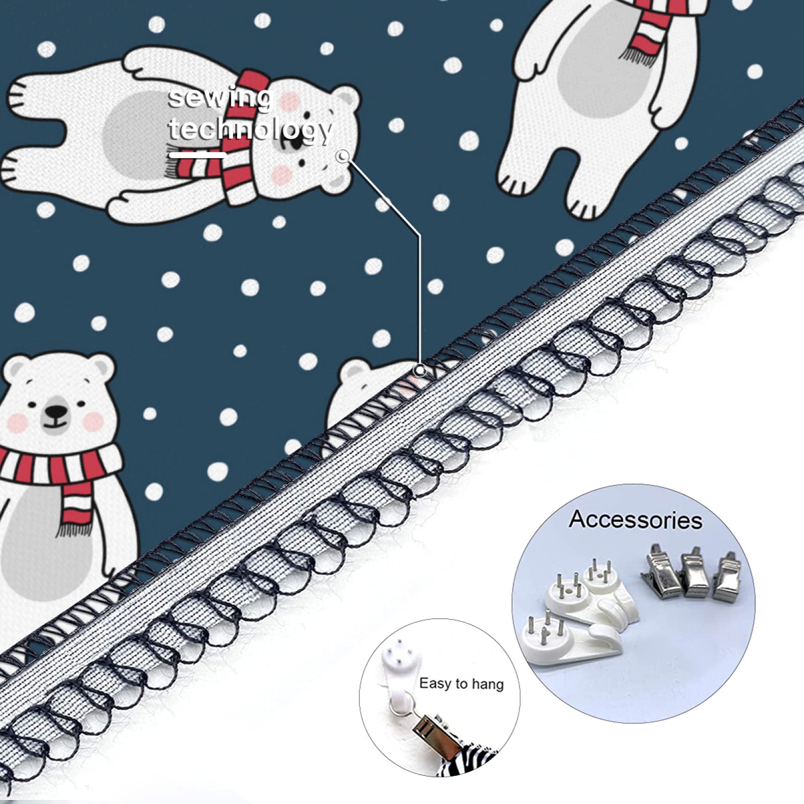 Cute Polar Bear Tapestry Wall Hanging - TropicalLife NIxux Aesthetic Bedroom Decor, 40x60 Inch Polyester Fabric Art for Cozy Home & Dorm Room Decorations