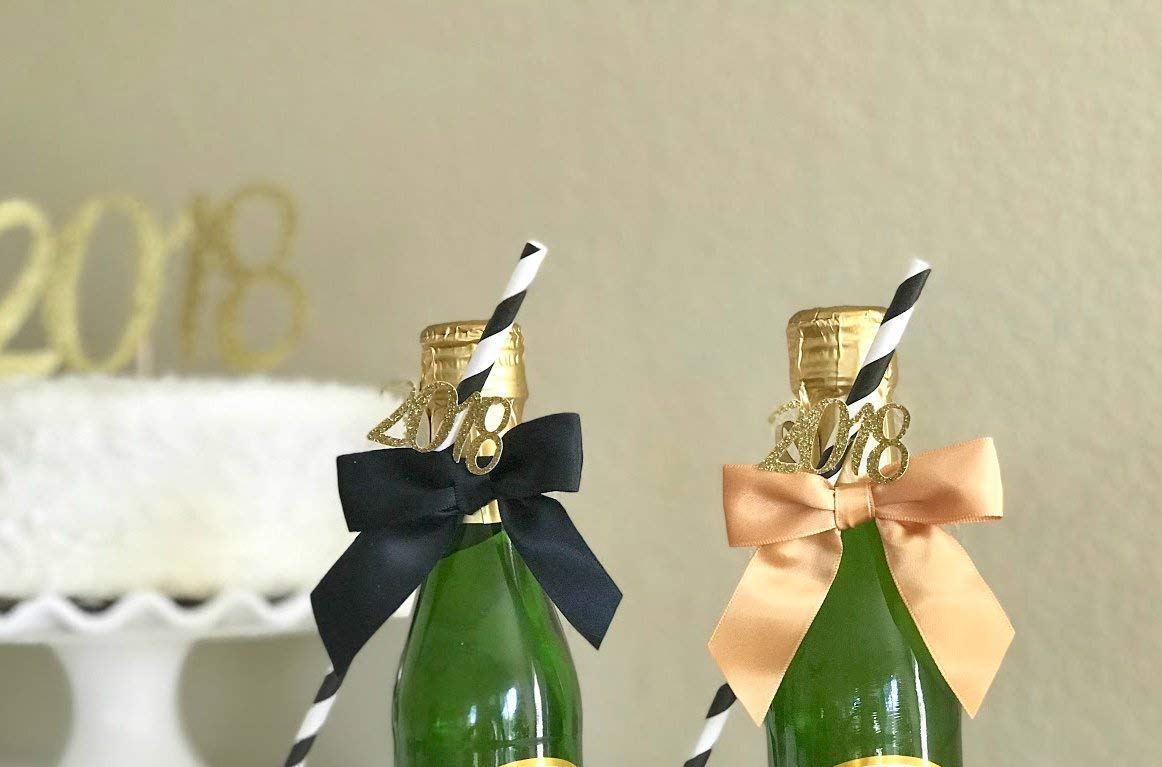 2020 Graduation Party Straws - 10 Pack Disposable Drinking Straws for Graduation Decorations, Commencement Celebrations & Class of 2020 Parties - Perfect for Graduation Ceremonies, Senior Nights & College Send-offs