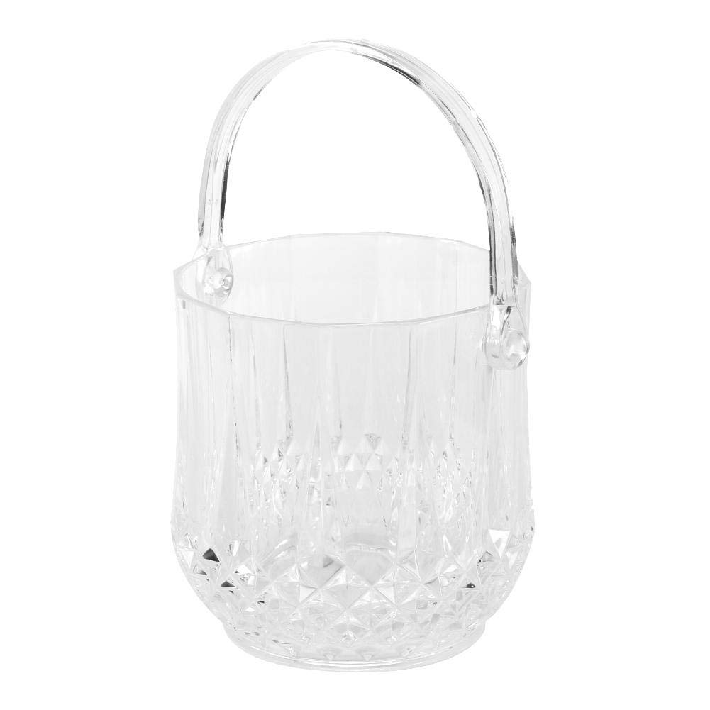 Premium Acrylic Ice Bucket - Crystal Clear Diamond Design for Cocktails, Wine & Beverages | Durable & Stylish Barware for Home, Cafe & Party Use