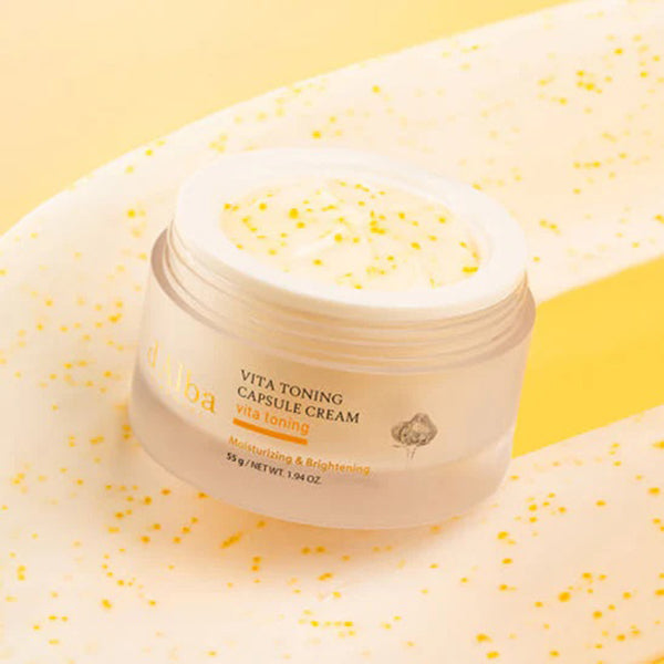 d'Alba Vita Toning Capsule Cream 55ml - Brightening & Hydrating Face Moisturizer for Glowing Skin | Day & Night Use for All Skin Types