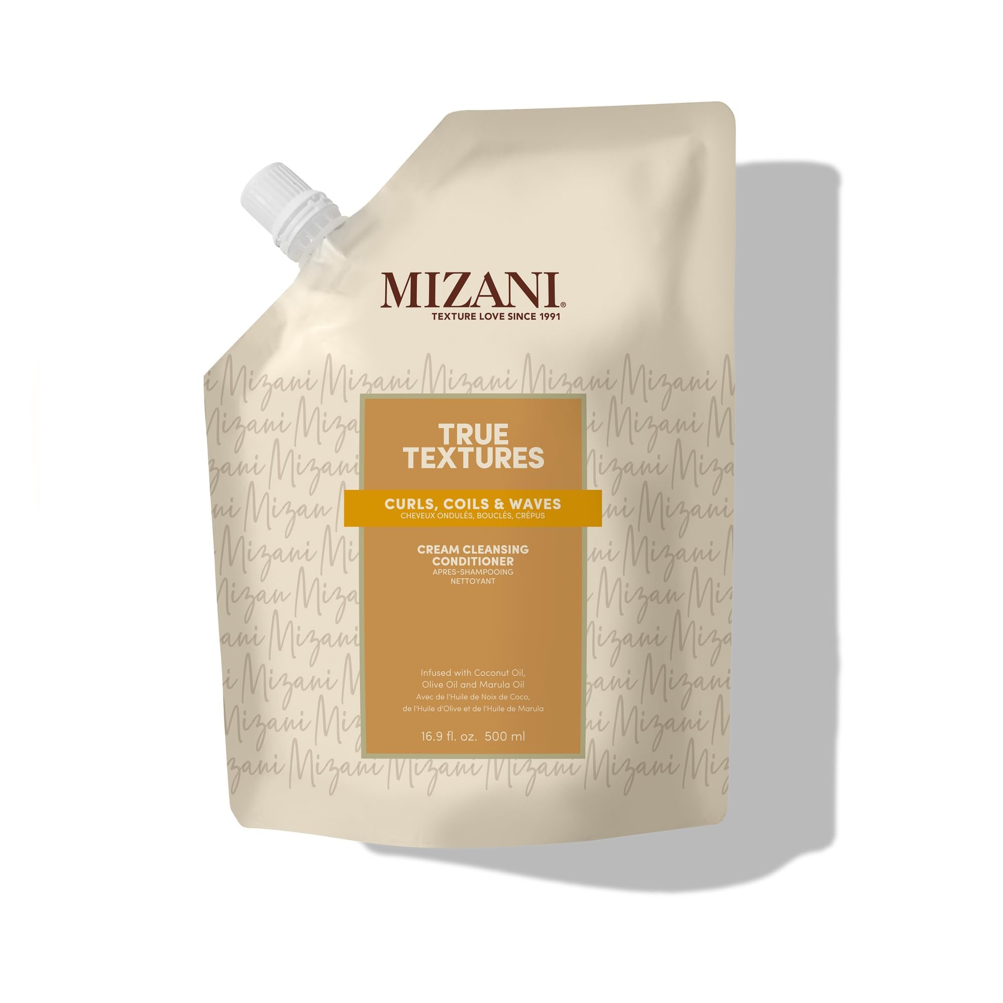 Mizani True Textures Cream Cleansing Conditioner with Coconut Oil - Sulfate & Paraben Free for Curly Hair - Hydrating & Detangling for Natural Curls & Coils - Perfect for Wash Day & Daily Hair Care Routine