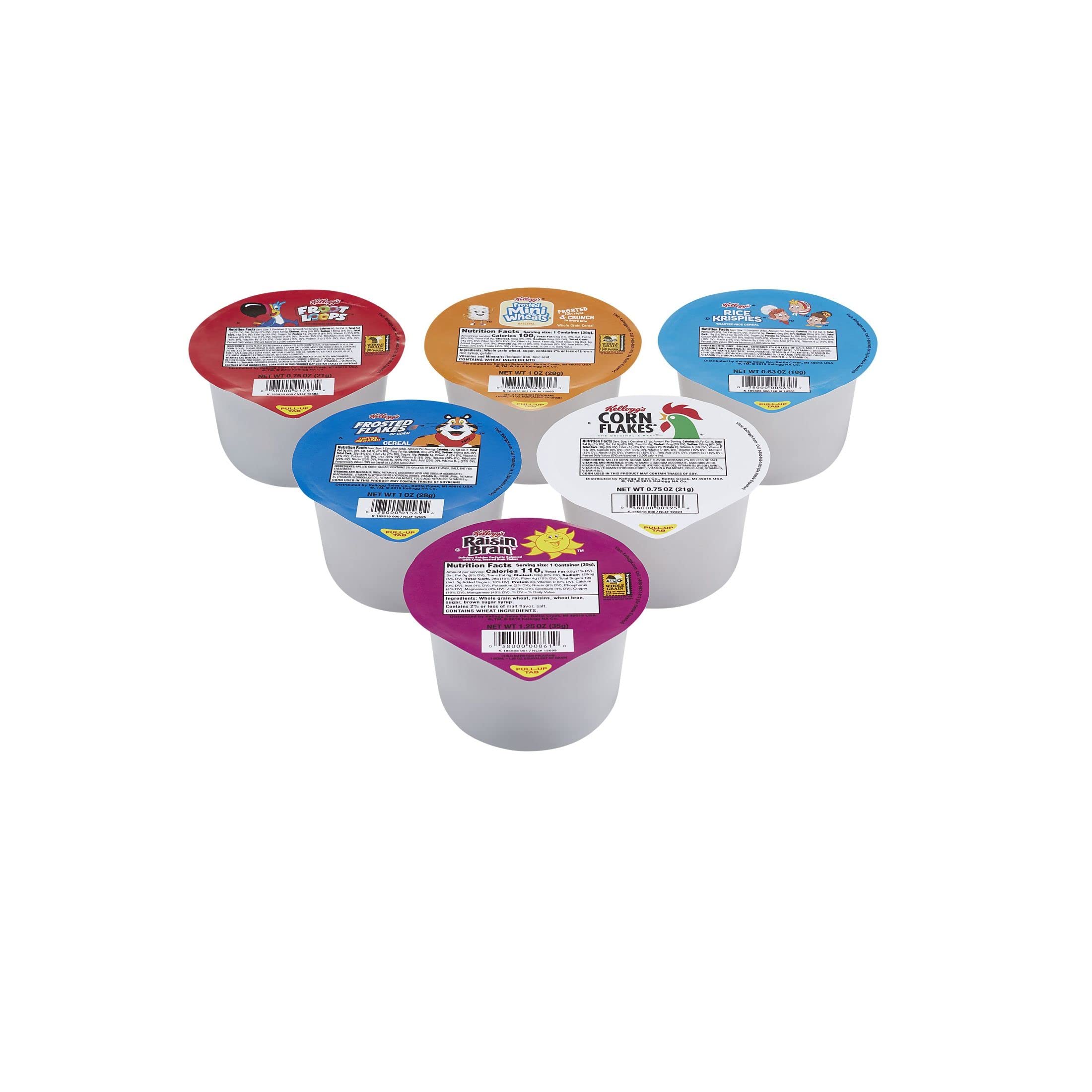 Kellogg's Breakfast Cereal Variety Pack - 96 Single-Serve Cups | Kids Snacks & Family Breakfast | Perfect for School Lunches, Office Snacks & Quick Morning Meals