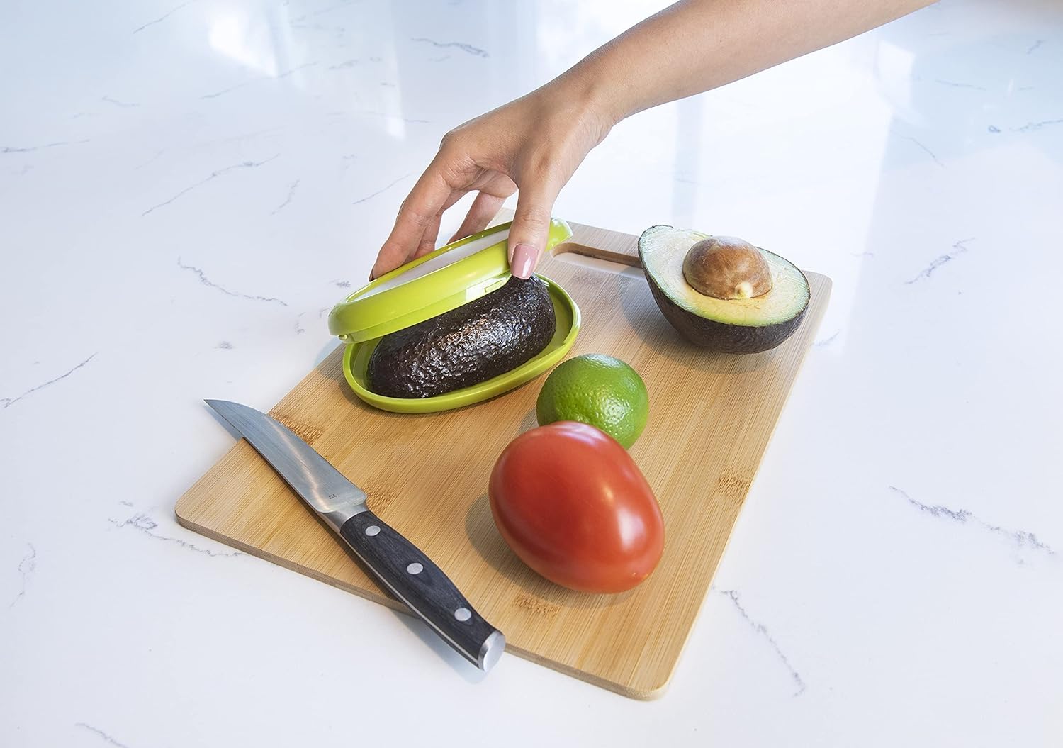 Joie Fresh Stretch Pod Avocado Storage Container - Silicone Food Saver for Leftovers | Keeps Produce Fresh & Firm in Fridge | Reusable, Dishwasher Safe, BPA-Free | Perfect for Meal Prep & Food Storage