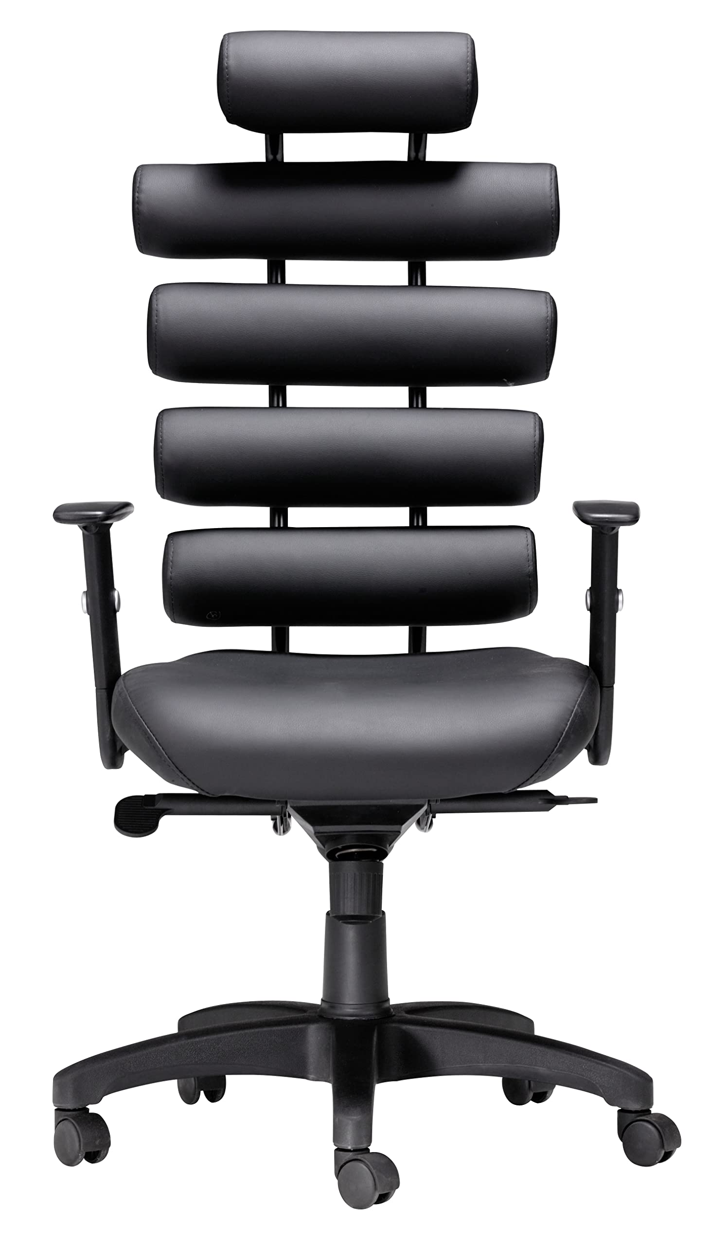 Zuo Unico Black Office Chair - Ergonomic Desk Chair for Home & Office Workspace - Comfortable Task Chair for Long Hours Sitting