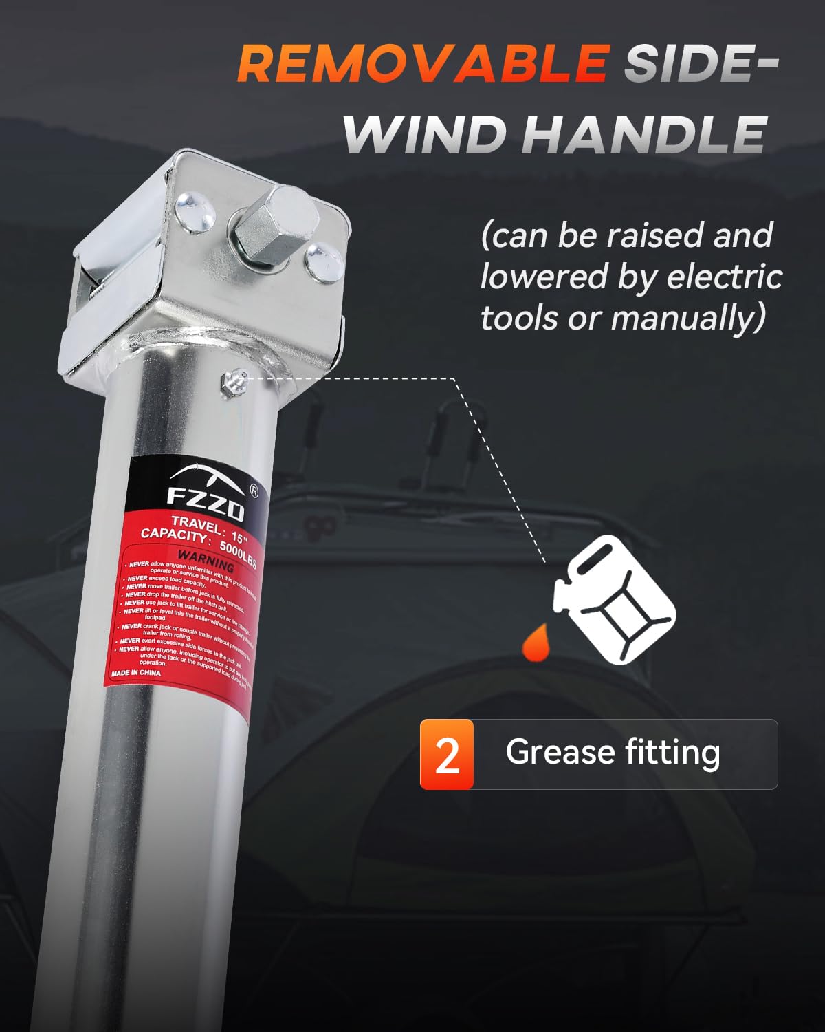 5000 lbs Heavy Duty A-Frame Trailer Jack with 23