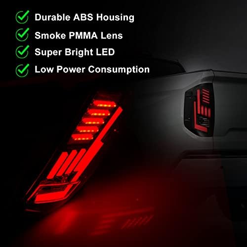 Nixon Offroad LED Tail Lights for 2014-2022 Toyota Tundra - Smoked Lens Black Housing with Sequential Turn Signal, Running Light & Brake Light | Upgrade Your Truck's Style & Safety for Night Driving & Off-Road Adventures