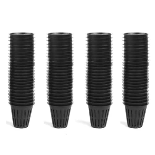 50PCS 2 Inch Heavy Duty Hydroponic Net Pots - Round Slotted Mesh Cups for Hydroponics, Aeroponics & Indoor Gardening - Perfect for Lettuce, Herbs & Seed Starting
