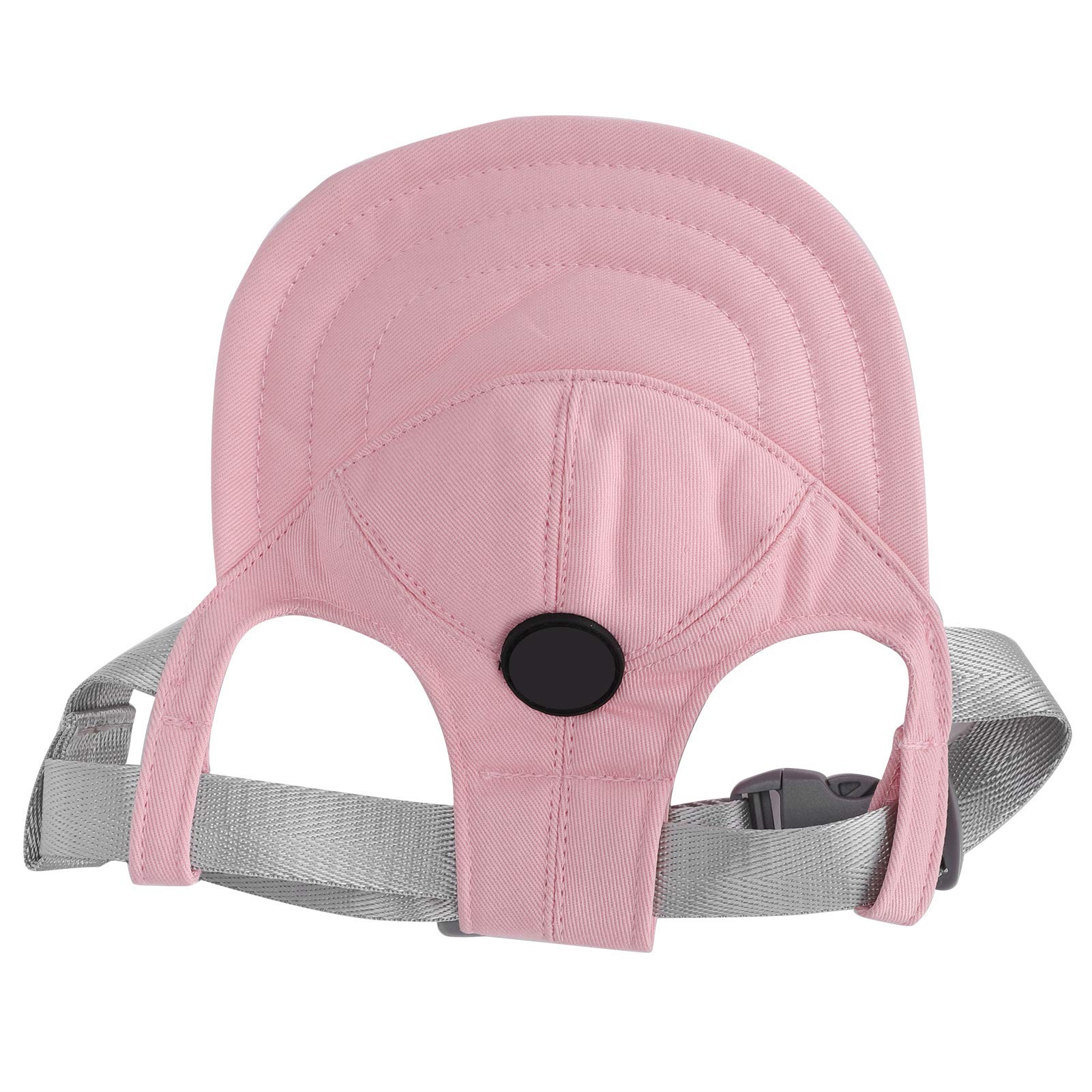 **Zerodis Adjustable Dog Baseball Cap with Ear Holes - Sun Protection Visor Hat for Small Dogs & Puppies - Perfect for Outdoor Sports, Walks, and Beach Trips**