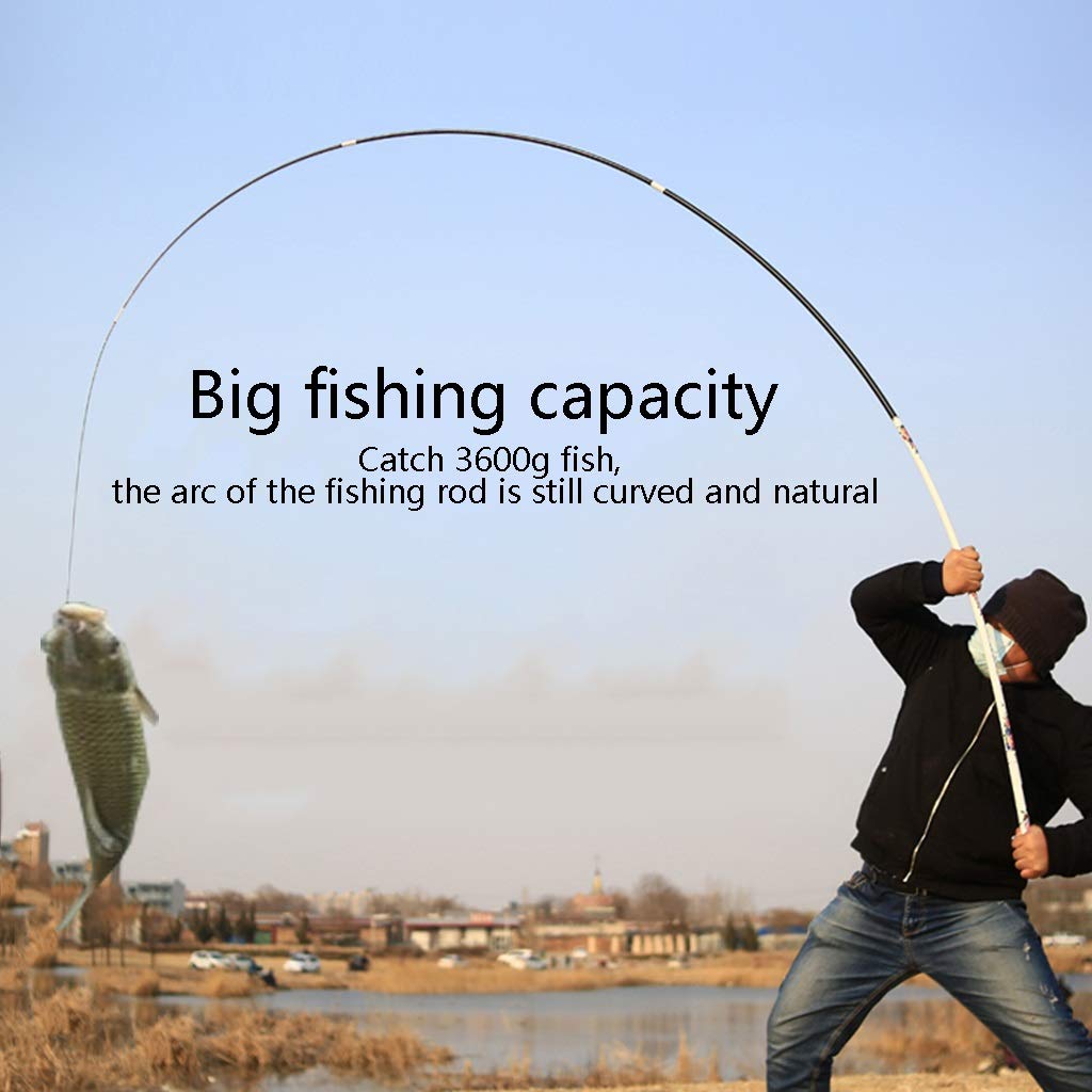 Premium Carbon Fiber Telescopic Fishing Rod - Lightweight Travel Fishing Pole for Beginners & Adults - Saltwater & Freshwater Fishing Gear (White, 3.6m) - Perfect for Camping, Backpacking & Outdoor Adventures