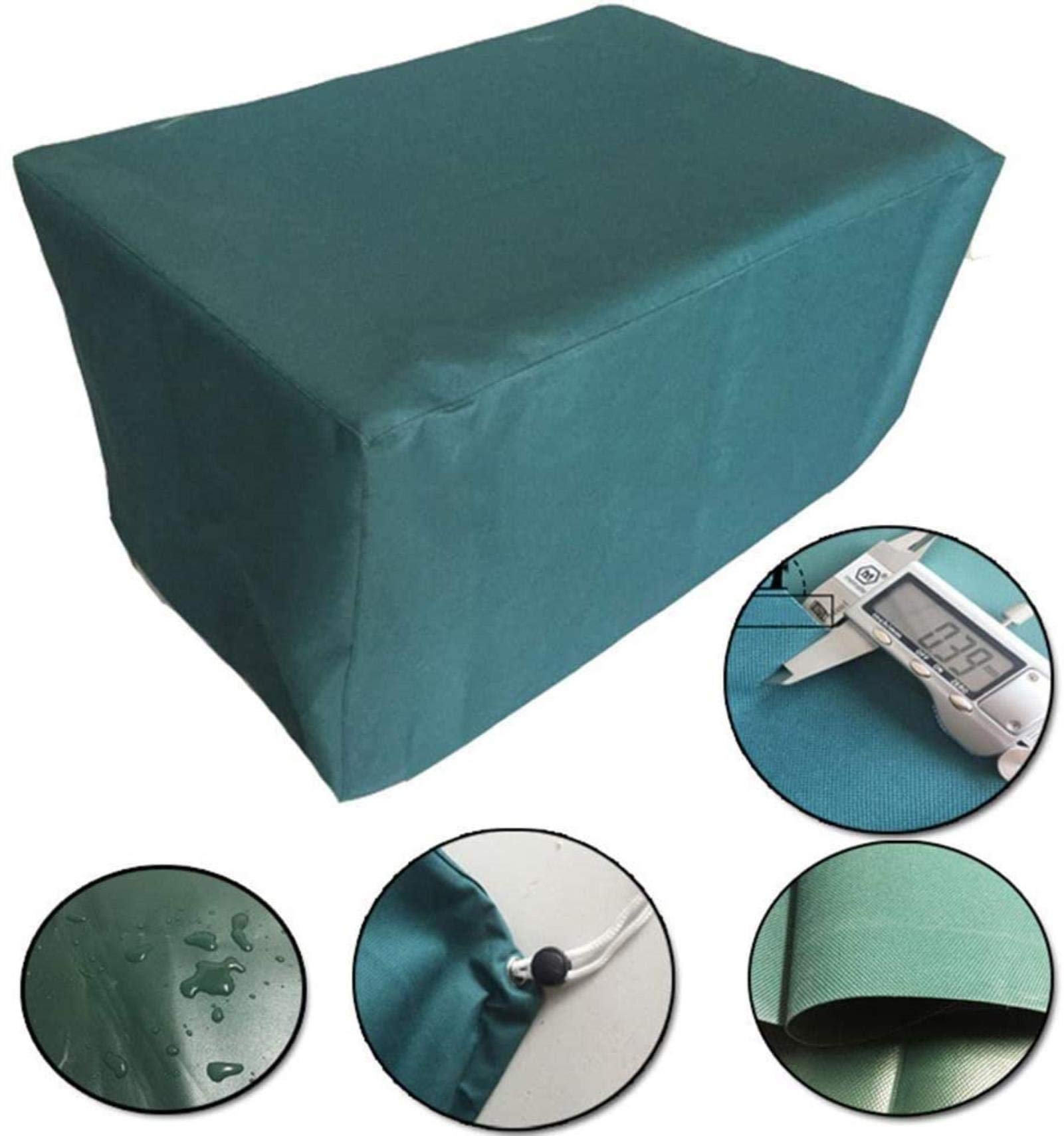 135×135×75cm Waterproof Patio Furniture Cover - Outdoor Dustproof Garden Table and Chairs Protection - Heavy Duty Weatherproof Cover for Patio Sets, Green - Perfect for Backyard, Deck, and Outdoor Dining Areas