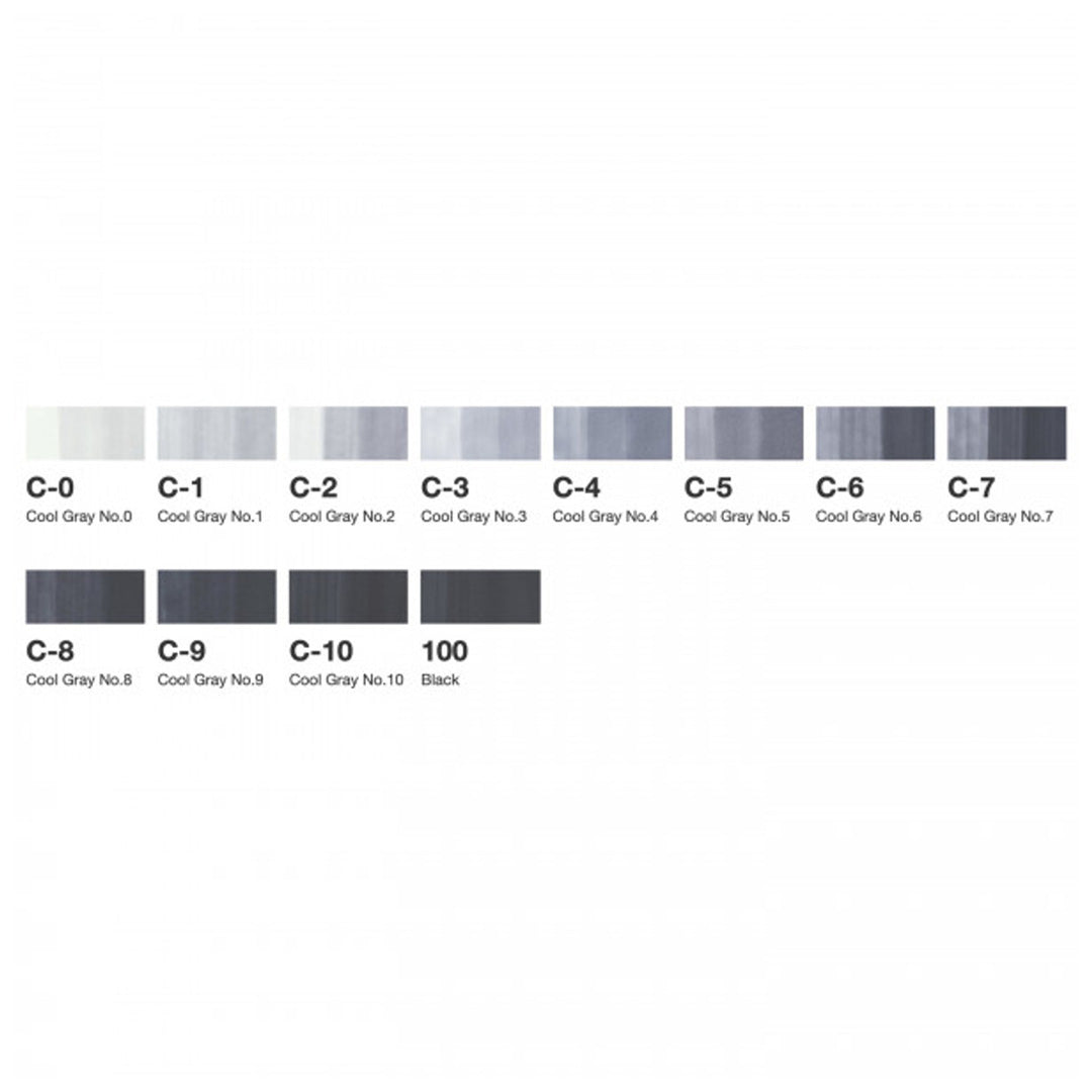 Copic Classic Marker Set of 12 Cool Grey - Professional Alcohol-Based Art Markers for Sketching, Illustration & Manga Drawing - Perfect for Artists, Designers & Crafters