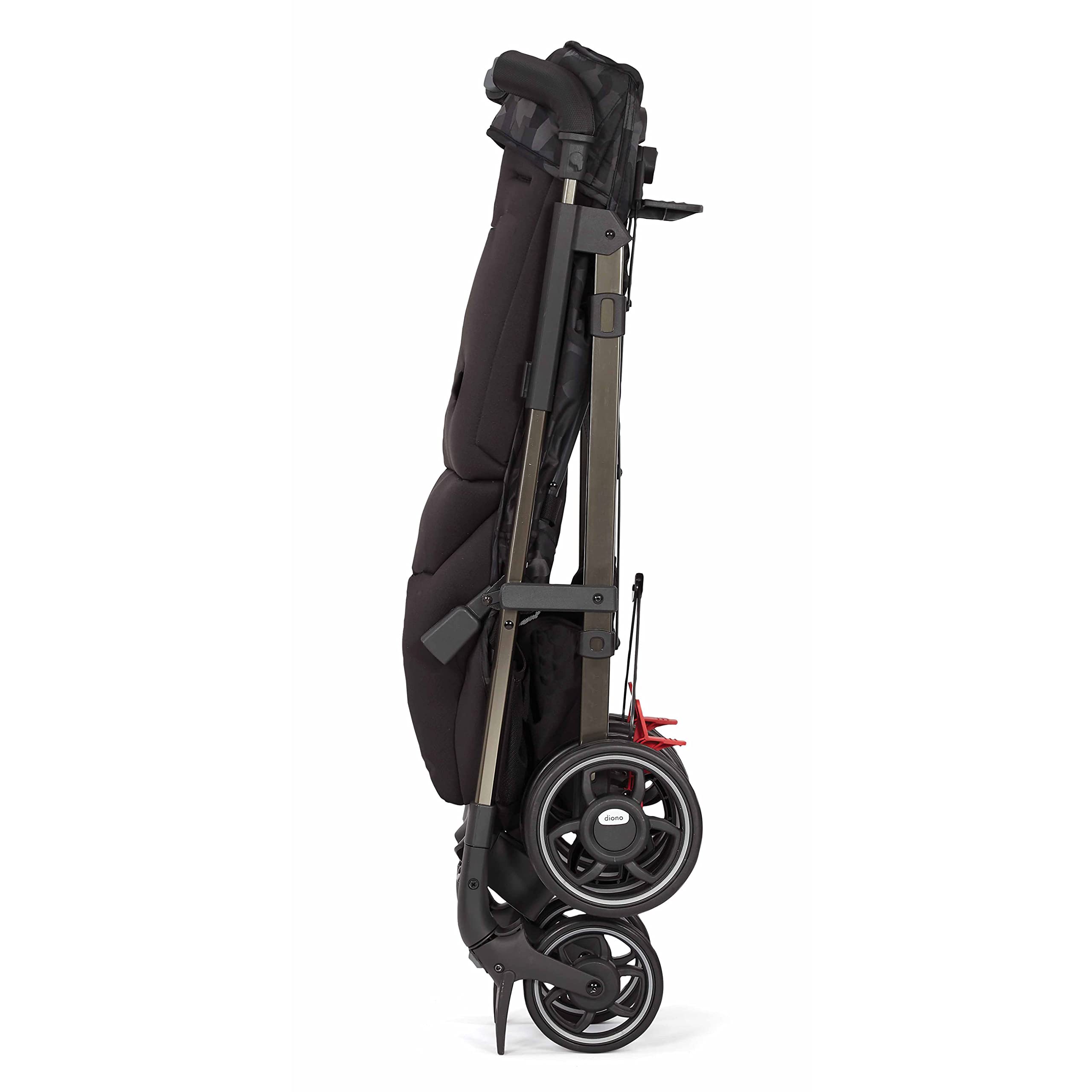 Diono Flexa Luxe Lightweight Umbrella Stroller for Babies & Toddlers - Compact Fold, Car Seat Compatible, XL Storage Basket, Black Camo - Perfect for Travel, Shopping & Everyday Use