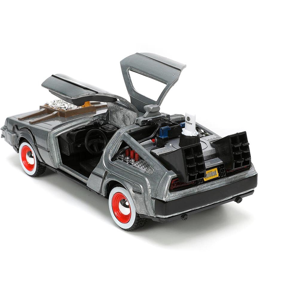 Jada Toys Back to The Future Part III 1:32 Scale Die-Cast Time Machine Car - Collectible Toy for Kids & Adults - Perfect for Display, Gifts, and Movie Fans