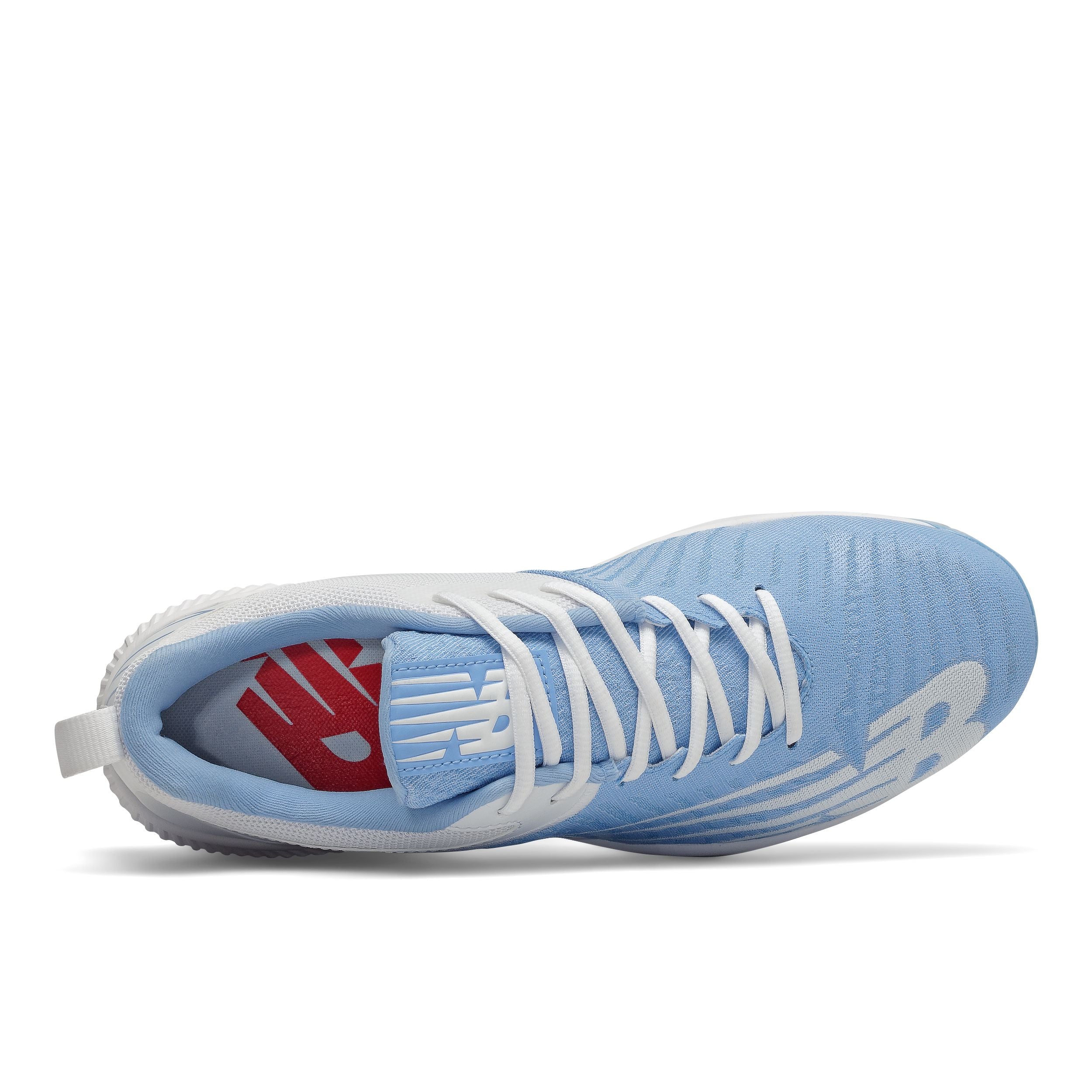 New Balance FuelCell 4040v6 Carolina White Low Metal Cleats for Men - Lightweight Baseball & Soccer Cleats with Enhanced Traction for Field Sports