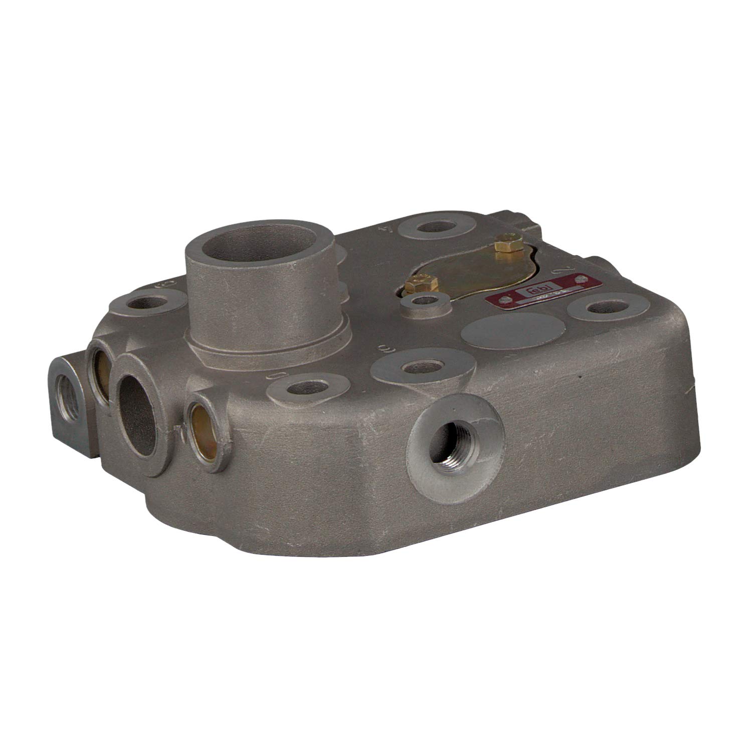 febi bilstein 35756 Air Compressor Cylinder Head - No Valve Plate Included - Replacement Part for Industrial & DIY Air Compressors - Pack of 1 - Perfect for Repair & Maintenance