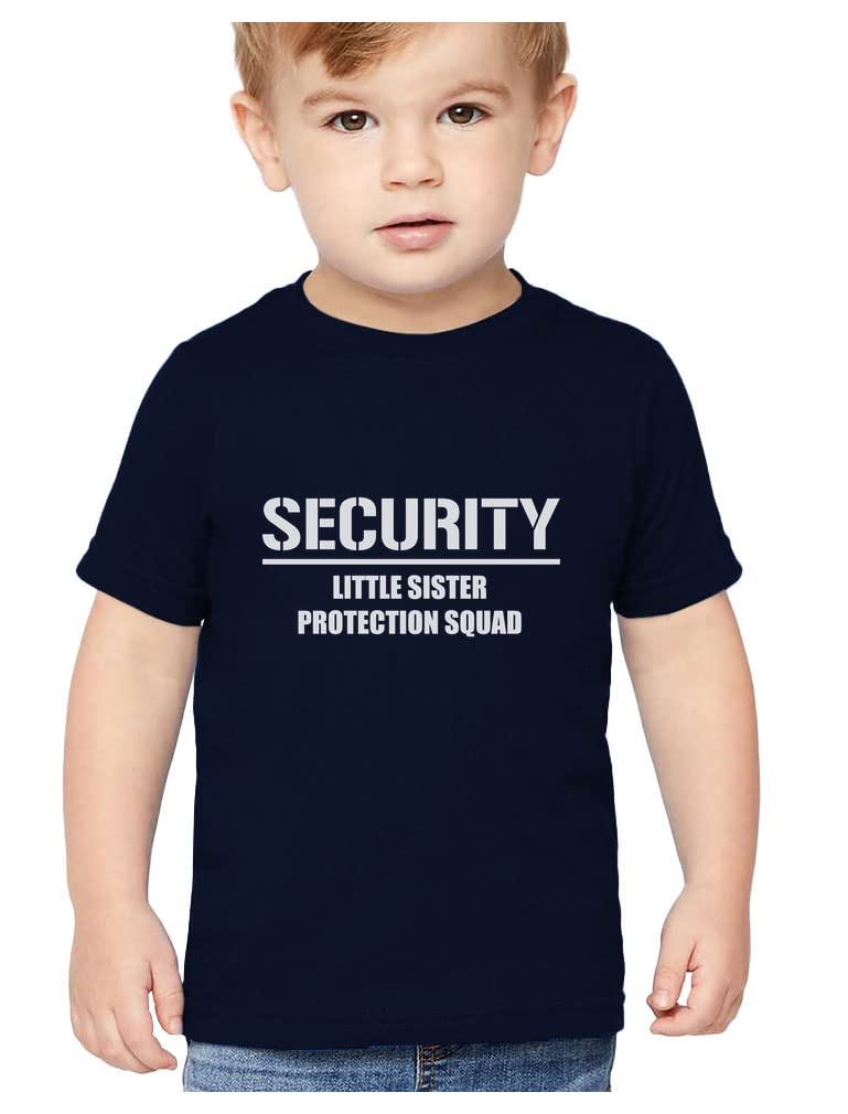 Big Brother Security Shirt for Little Sister - Cute Toddler Sibling Matching T-Shirts for Boys | Perfect for Family Photos & Sibling Bonding