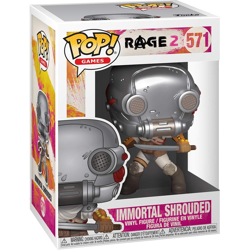 Rage 2: Immortal Shrouded Funko Pop! Vinyl Figure with Compatible Pop Protector - Collectible Gaming Merchandise for Display & Protection