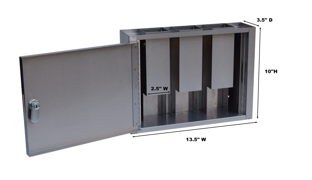 Secure Steel Single Door Specimen Drop Box with Key Lock - Ideal for Medical Offices, Labs & Secure Document Drop-Off Locations