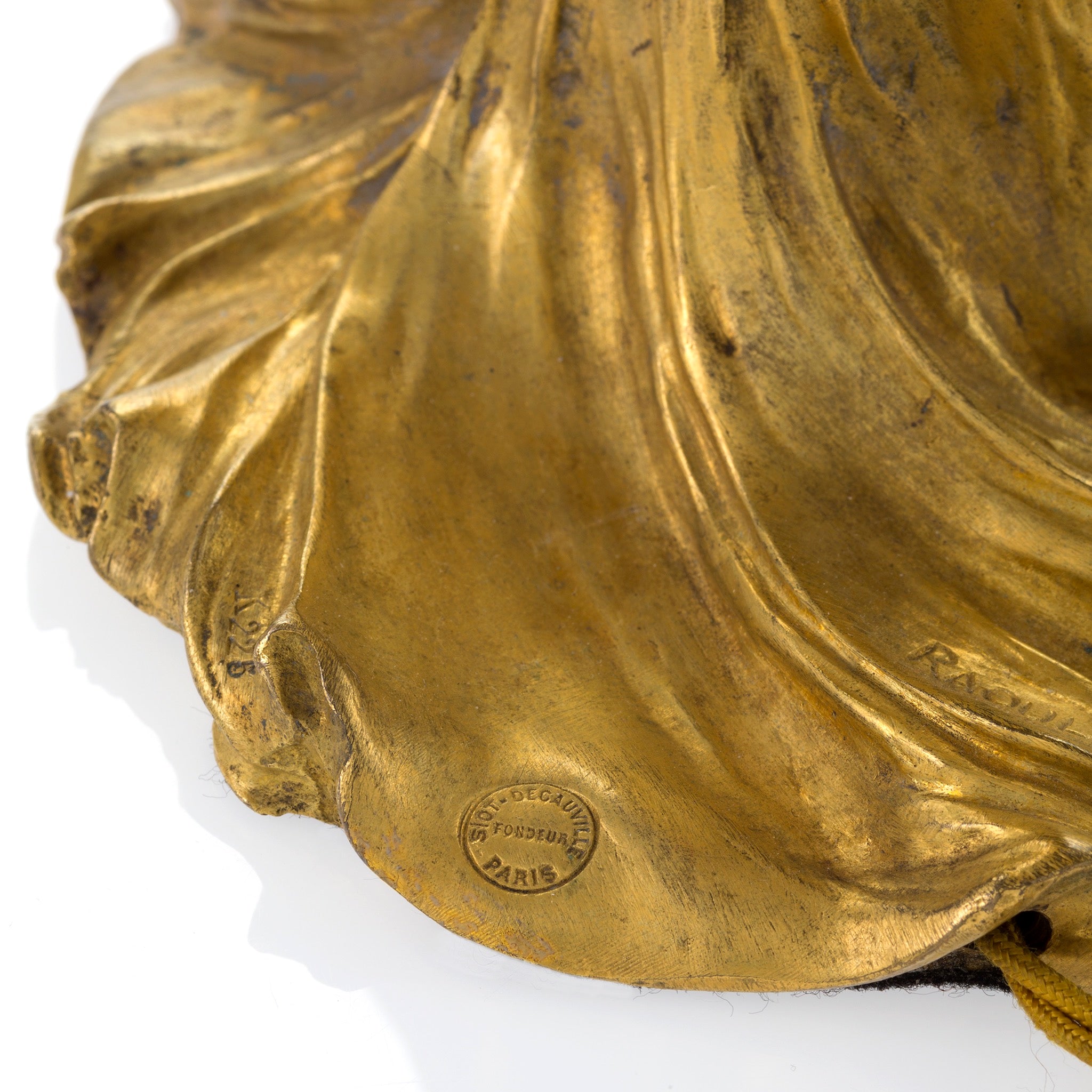 François Raoul Larche Loïe Fuller Gilt Bronze Sculpture with Light - Art Nouveau Figurine for Home Decor, Office Display & Collectible Gift