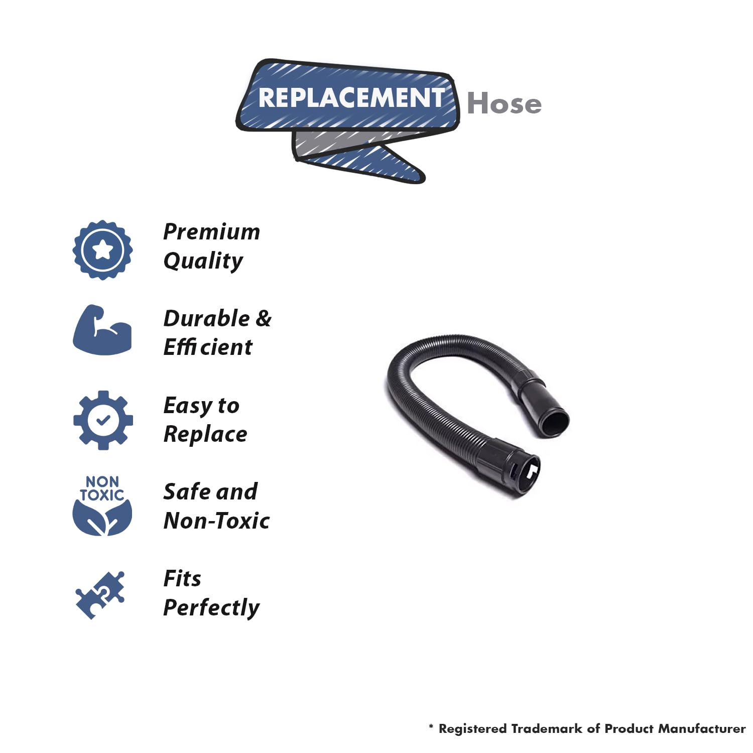 Hoover Commercial Vacuum Hose - CH53010 Replacement for TaskVac Upright Cleaner - Home & Office Use