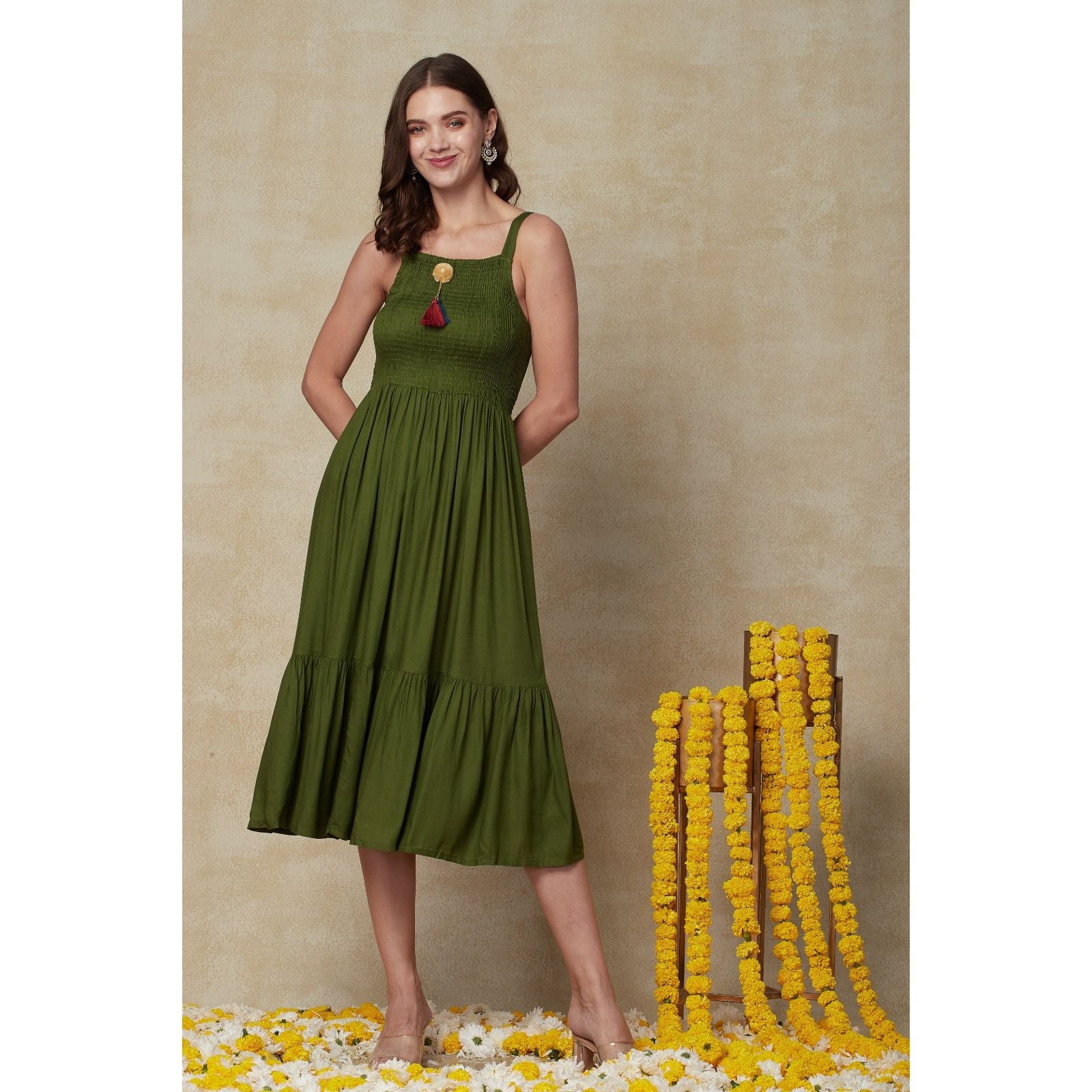 Stylish Green Kurta with Shrug for Women | Fusion Wear Ethnic Outfit | Perfect for Festivals, Parties & Casual Wear