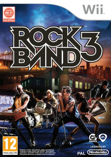 Rock Band 3 for Nintendo Wii - Complete Band Music Game with Guitar, Drums & Vocals - Perfect for Parties, Family Game Nights & Music Lovers