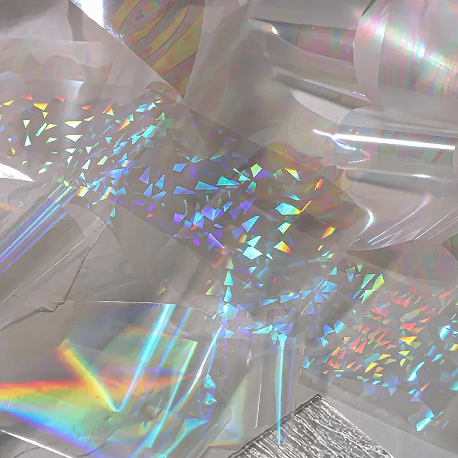 JCAKES 20 Rolls Holographic Nail Foil Sheets - Iridescent Nail Art Transfer Foil for Manicure, Nail Stickers & Decals - Perfect for DIY Nail Designs, Salon Use & Party Nail Art Decorations
