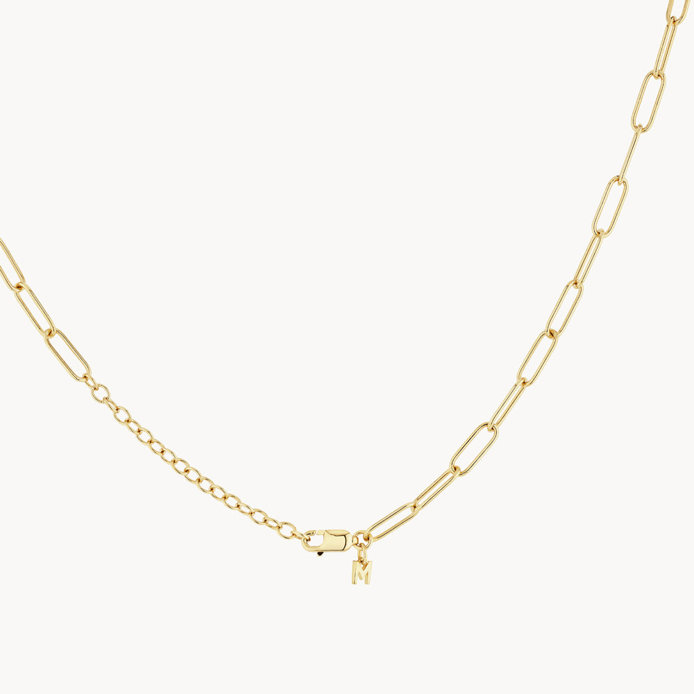 Elegant Gold Paperclip Chain Necklace for Women - Trendy Layering Jewelry for Everyday Wear & Gift Giving