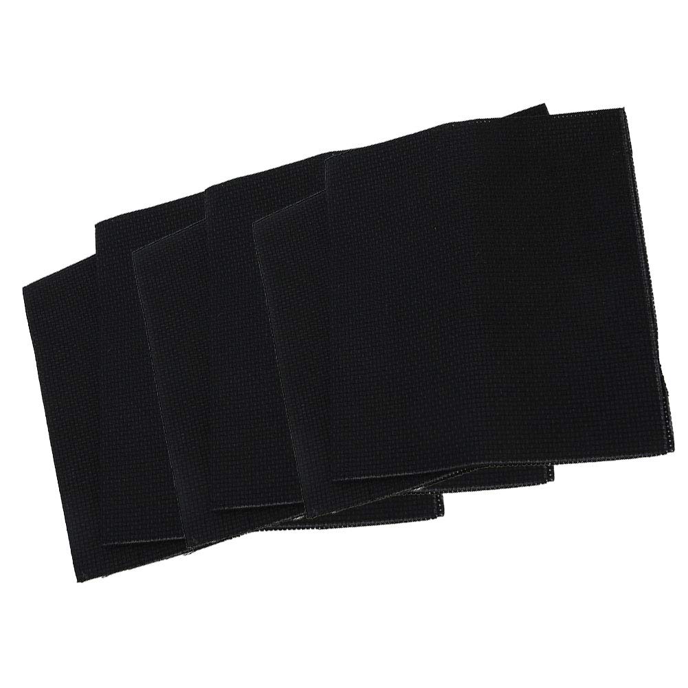 Premium Anti-Slip Black Embroidered Mesh Carpet Gripper Pads (6-Pack) - Non-Slip Rug Underlay for Hardwood Floors, Tile & Laminate - Perfect for Living Room, Bedroom & Home Decor