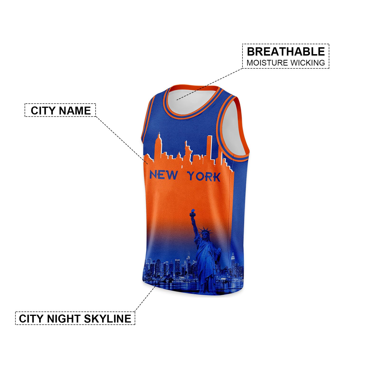 Basketball City Jerseys for Men - Sports Fan Apparel & Gifts (Sizes S-2XL) - Perfect for Game Day, Fan Events & Gift Giving