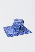 Cavani Light Blue Paisley Tie Set for Men - Premium Silk Necktie & Pocket Square - Perfect for Weddings, Business & Formal Occasions