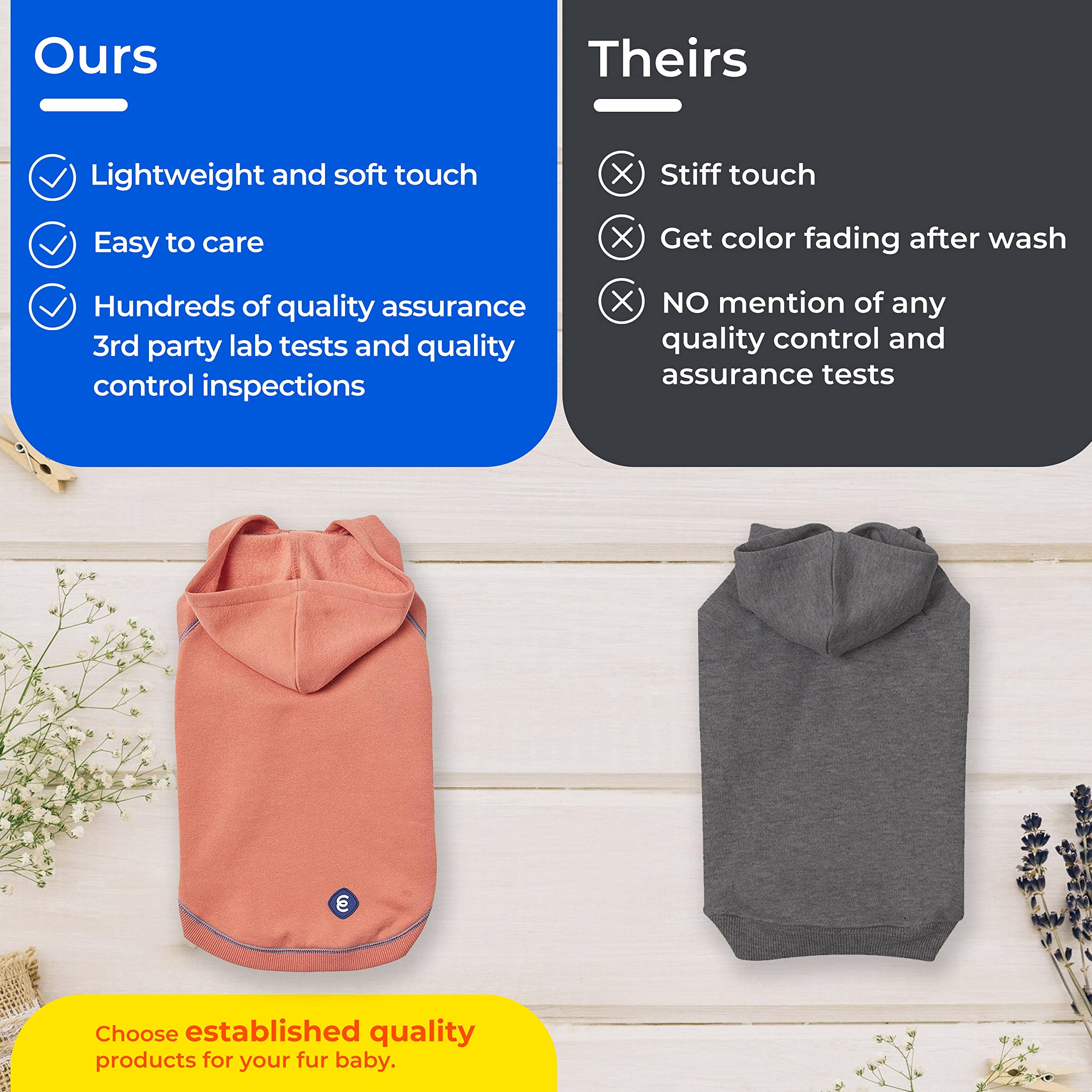 Blueberry Pet Essentials 2023 New Soft & Comfy Cotton Blend Dog Hoodie Sweatshirt - Midnight Blue, 16