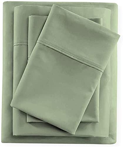 100% Organic Cotton Queen Size Fitted Sheet - GOTS Certified, Cooling Sateen Weave, Extra Long Staple, Fits 16