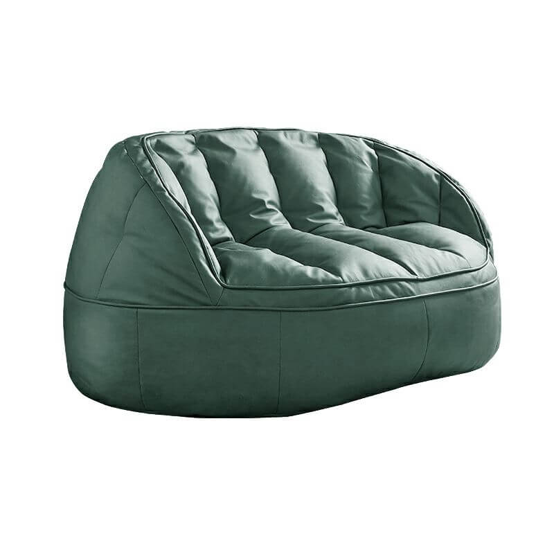 Water Resistant Faux Leather Bean Bag Chair with Durable Polystyrene Beans - Perfect for Living Room, Bedroom, Dorm & Game Room Relaxation