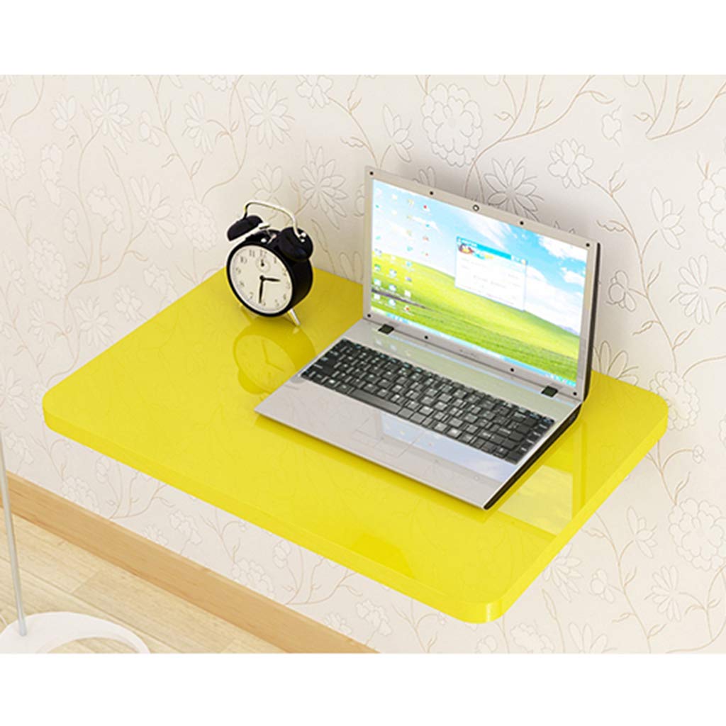 Wall-Mounted Drop-Leaf Folding Table - Solid Wood Space Saving Hanging Desk for Laptop, Study, Kitchen, Bedroom - Perfect for Small Apartments, Dorms & Home Office Use