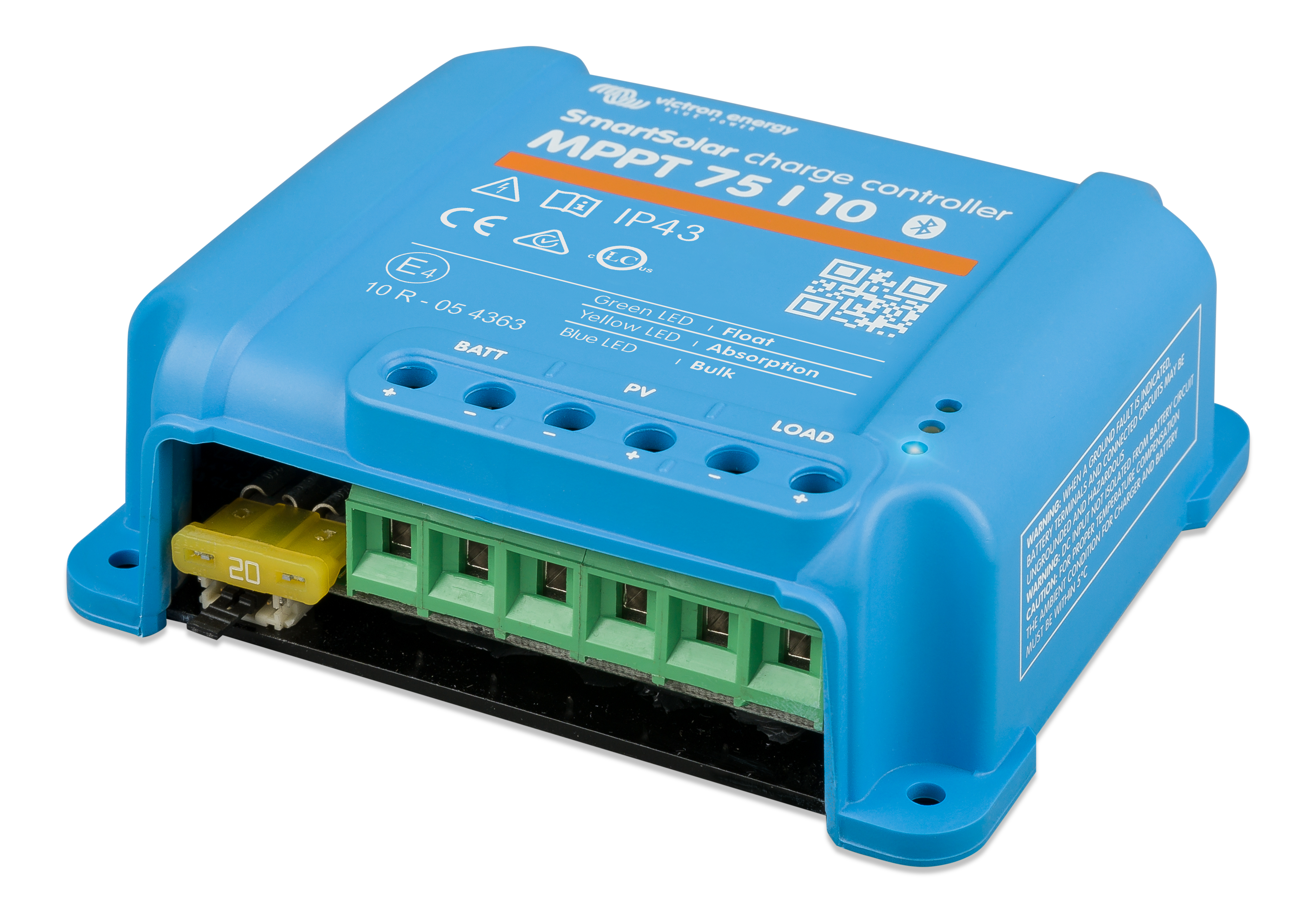 Victron Energy SmartSolar MPPT 75/10 12V/24V Solar Charge Controller - 75V 10A Max Input - Perfect for RVs, Boats & Off-Grid Solar Systems