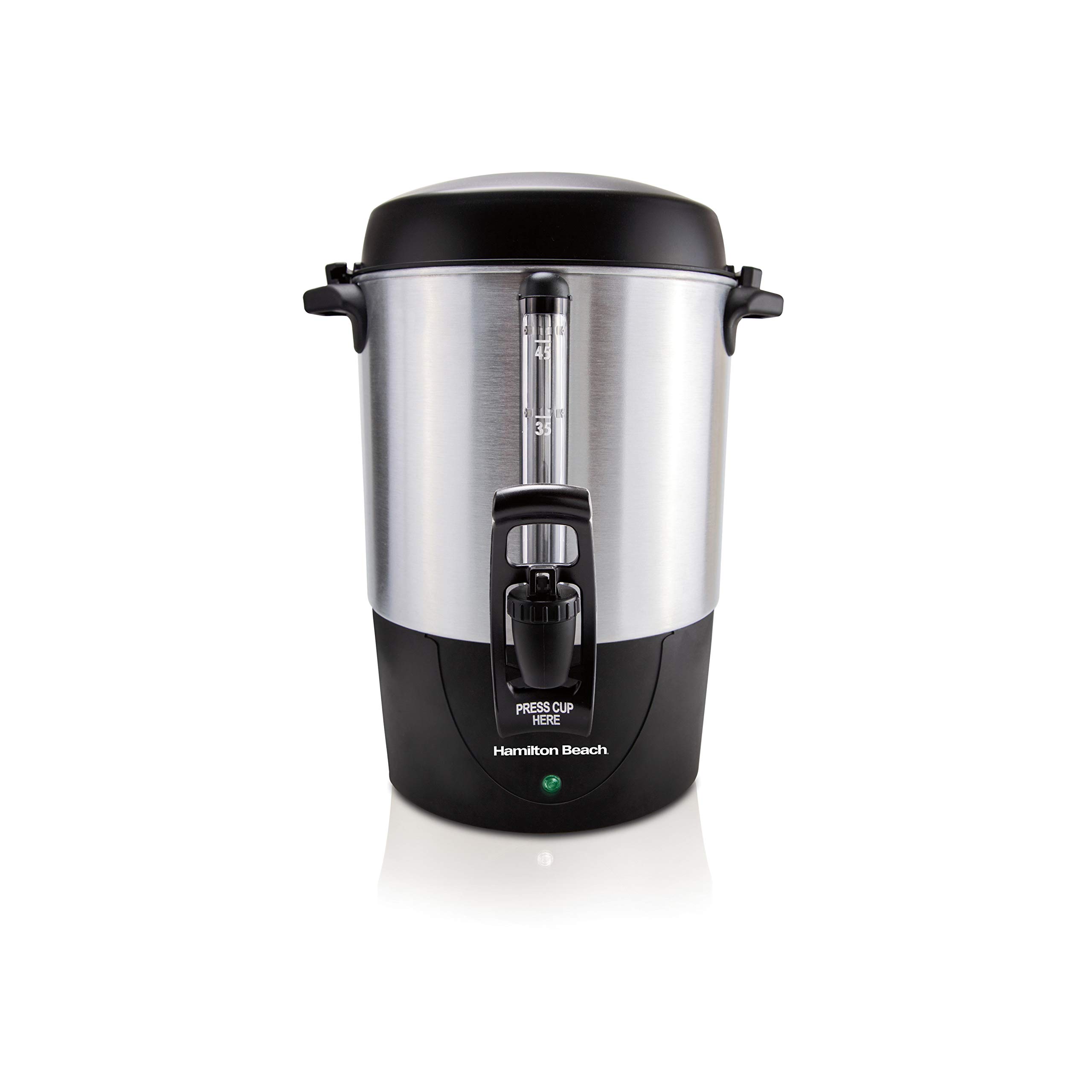 Hamilton Beach Commercial 60 Cup Stainless Steel Coffee Urn - Fast Brew D50065 & 40521 Coffee Maker for Large Events, Offices, Catering - Silver Hot Beverage Dispenser