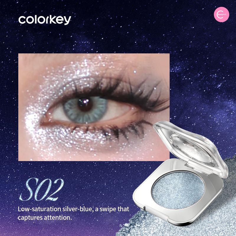 Colorkey Galactic Glow Single Eyeshadow - Long Lasting Pigmented Makeup for Day & Night Wear - Perfect for Parties, Date Nights & Special Occasions