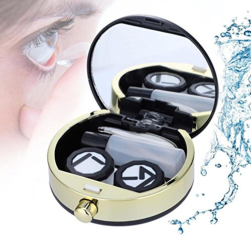 Contact Lens Case - Mini Travel Storage Box Container Holder for Contacts - Portable & Durable (Blue) - Perfect for Travel, Gym & Daily Use
