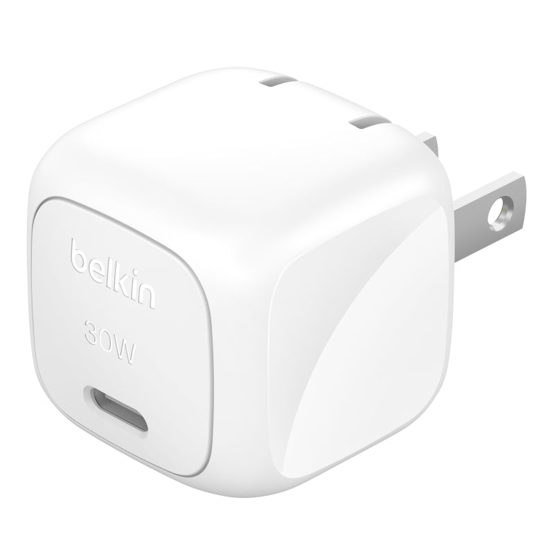 Belkin 30W Wall Adapter - Fast Charging USB-C Power Plug for iPhone, Samsung, Google Pixel - Perfect for Home, Office & Travel Charging
