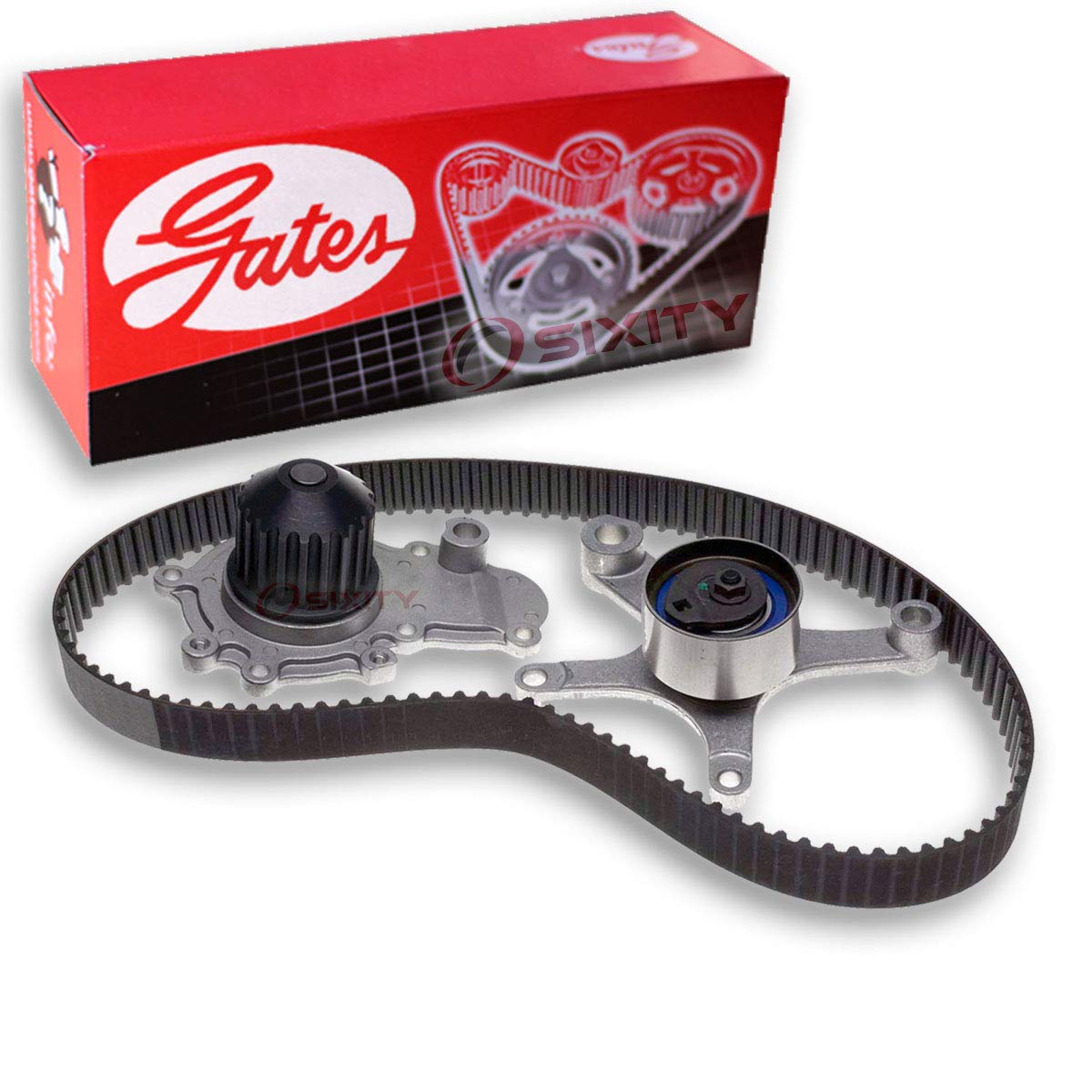 Gates PowerGrip Timing Belt Kit with Water Pump for Dodge Neon 2.0L L4 Engine (1996-2005) | Valve Train Components Replacement | Perfect for Engine Maintenance & Performance Upgrades