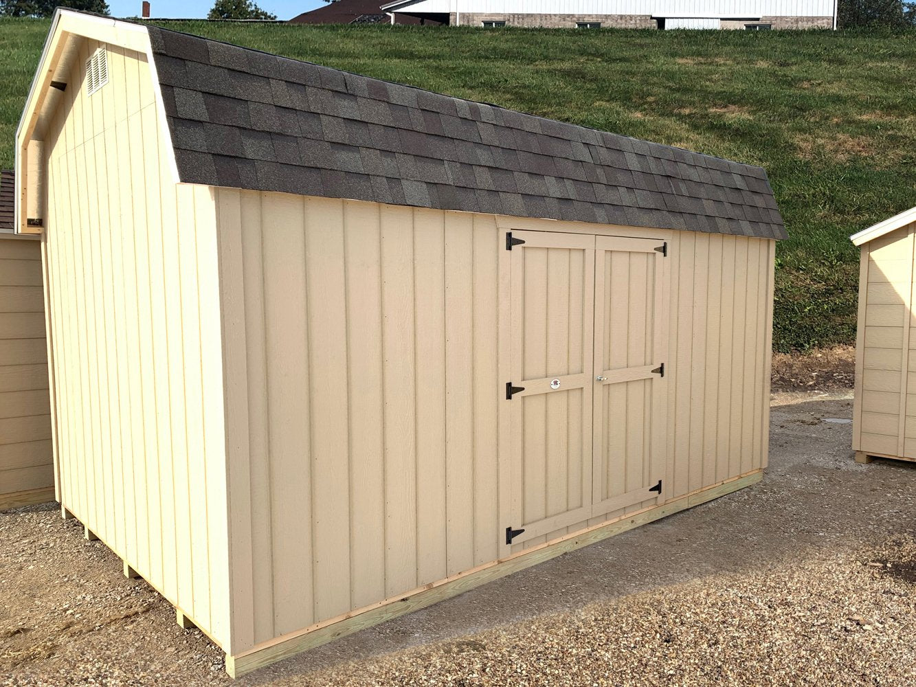 Classic Gambrel Barn 6' Sidewalls with Side Door - Prefab Panelized Barn Kit for Farm Storage, Workshop & Backyard Shed
