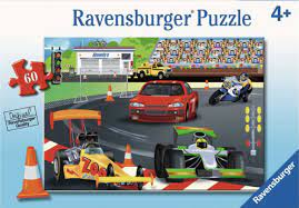 60 Piece Day at the Races Jigsaw Puzzle - Fun Family Activity for Kids & Adults, Perfect for Birthday Parties & Rainy Day Entertainment