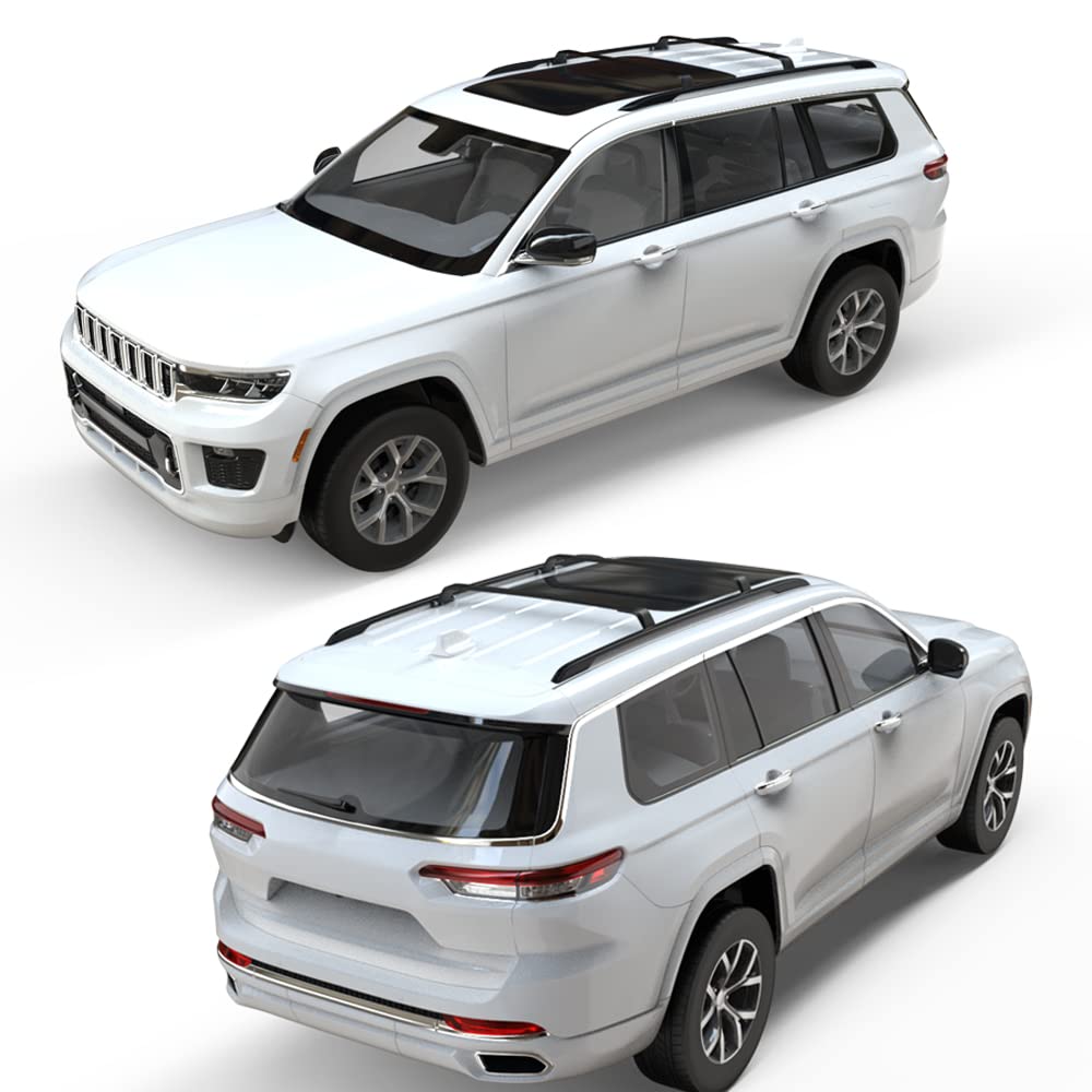 Jeep Grand Cherokee L (2021-2025) & Grand Cherokee (2022-2025) Roof Rack Cross Bars - Heavy Duty Cargo Carrier Accessories for Outdoor Adventures, Camping & Road Trips