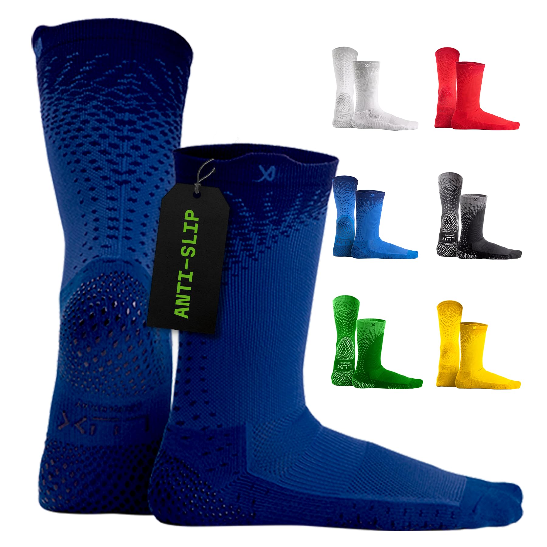 LUX Sports ProCleat Performance Grip Socks with GripArray™ - Enhanced Athletic Socks for Men & Women - Ideal for Soccer, Basketball, and Indoor Sports