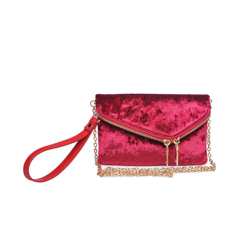 Lucy Velvet Wristlet Clutch Purse for Women - Elegant Evening Bag for Parties, Weddings & Special Occasions