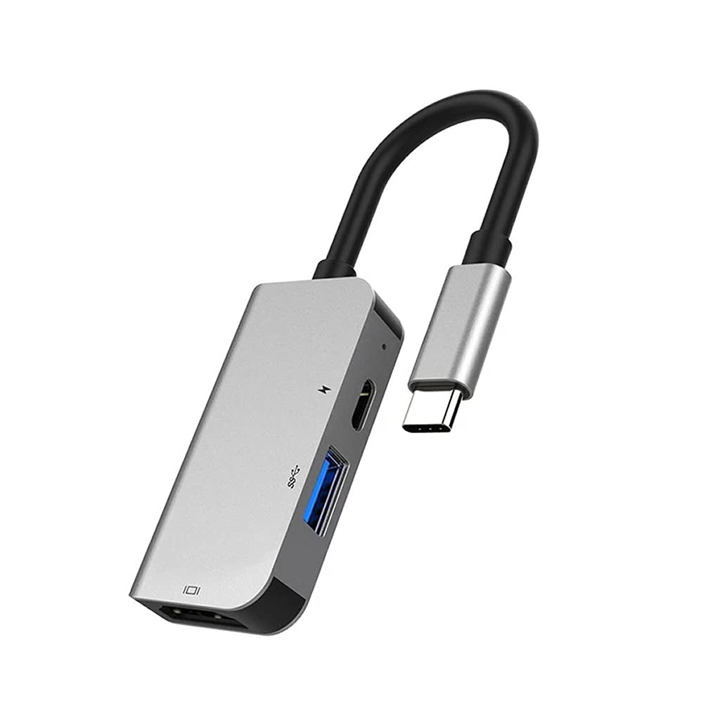 USB C Hub 3-in-1 Adapter with 4K HDMI, USB 3.0 Ports & PD Charging - Type C to HDMI Splitter for MacBook Pro/Air, Dell XPS, iPad Pro - Perfect for Home Office, Gaming & Presentations